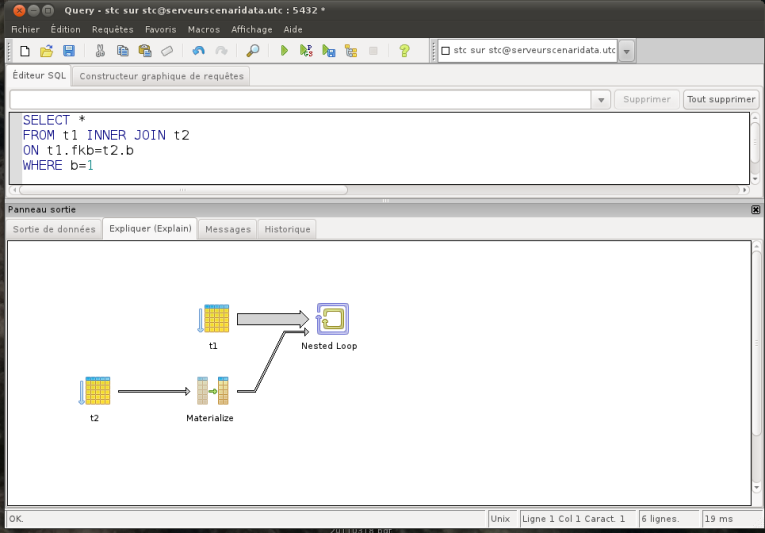 Restriction, puis Nested loop