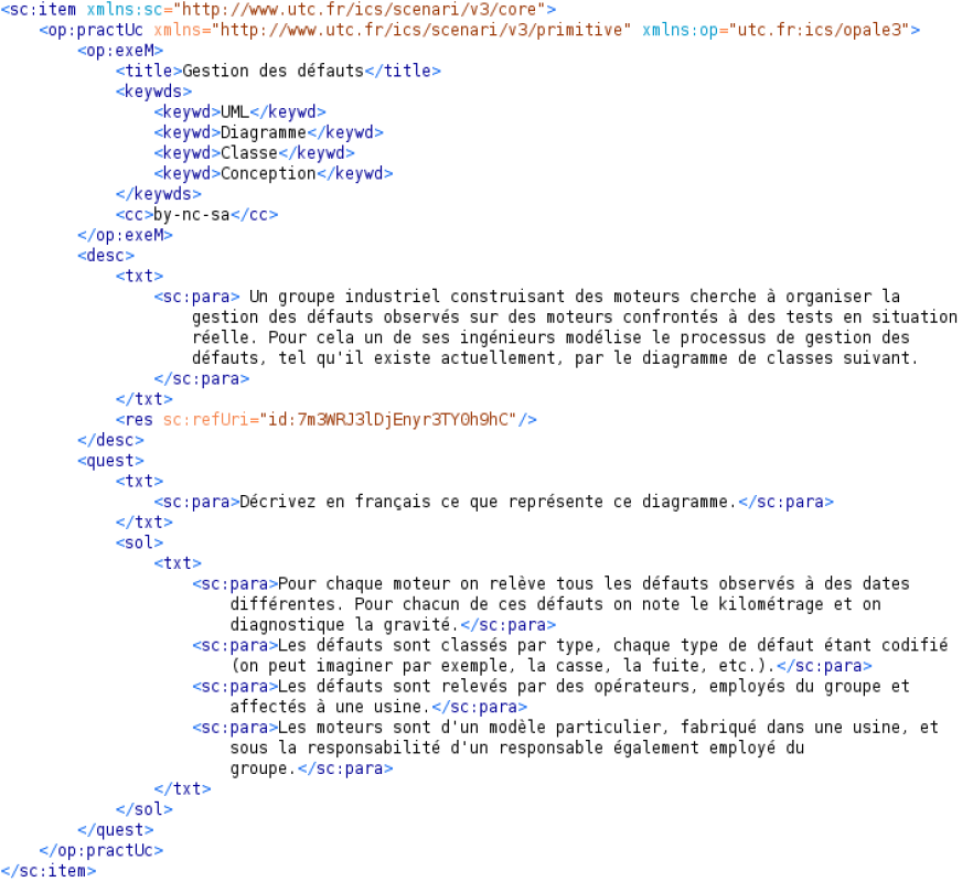 Fichier XML produit par l'éditeur WYSIWYM