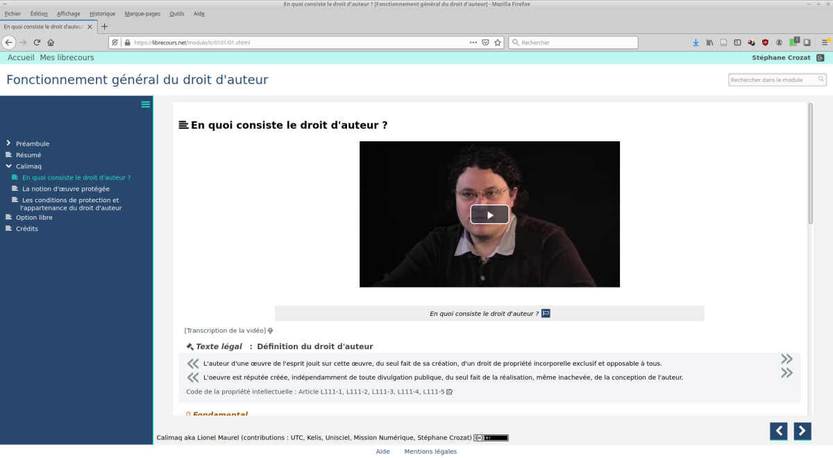 Scenari/Opale : intégration librecours