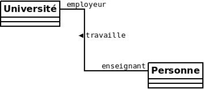 Rôle et sens de lecture sur une association